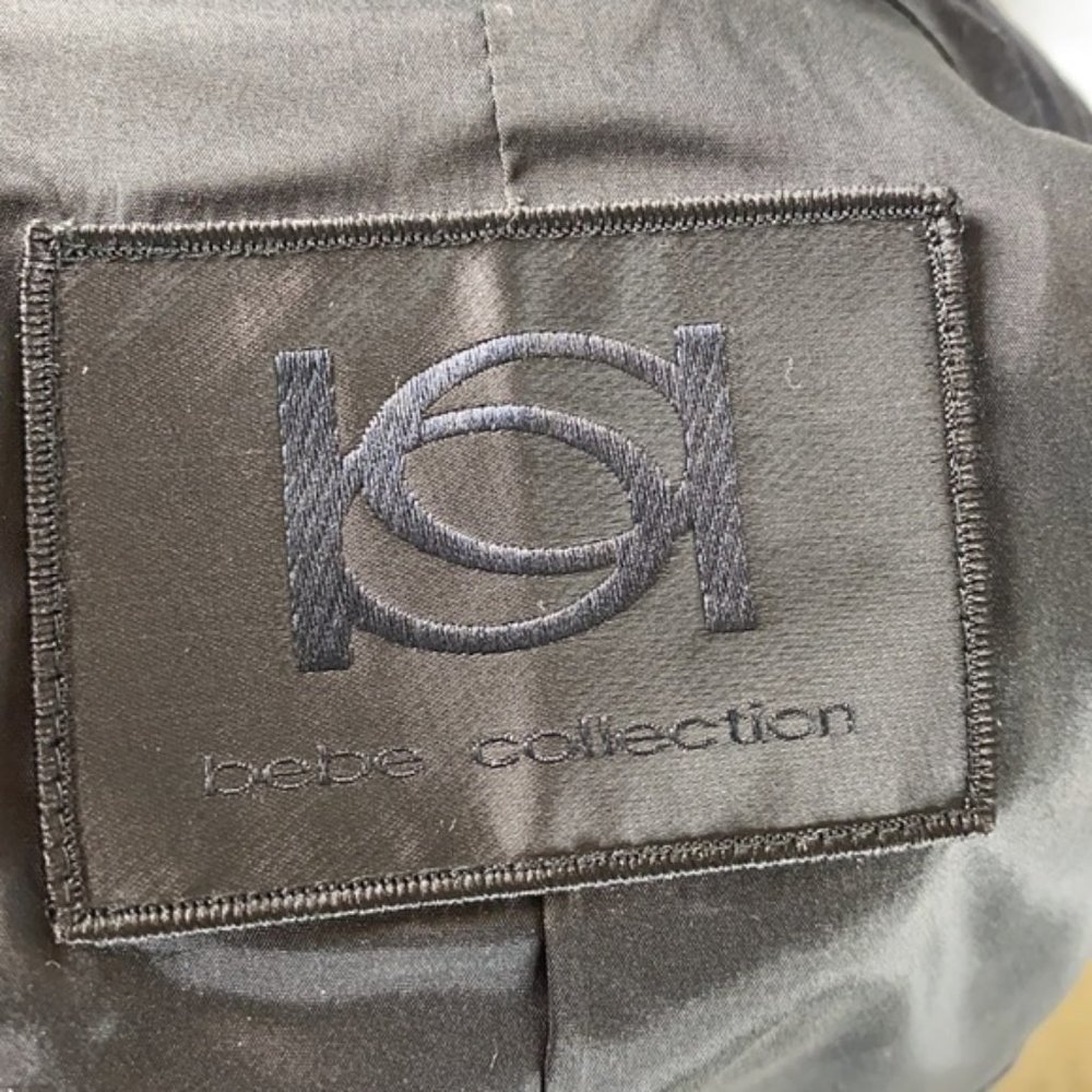 Bebe Collection Black Piping and Corset Suit Sz 10 - Picture 5 of 11